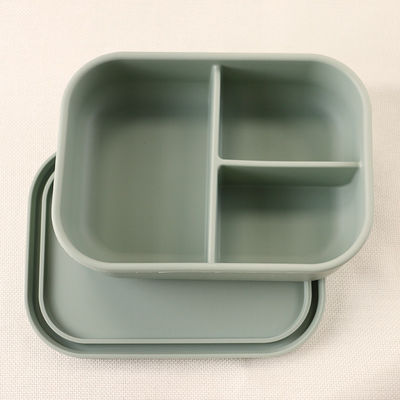 Hộp đựng đồ ăn trưa bằng silicon 3 ngăn, Hộp đựng đồ ăn trưa bằng silicon Bento có thể tái sử dụng