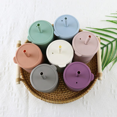 Cốc trẻ em bằng silicon nhiều màu hình tròn BPA Free Spill Proof cho trẻ sơ sinh
