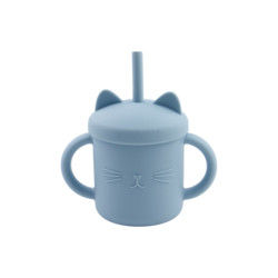 Cấp thực phẩm Cốc silicon dành cho trẻ mới biết đi Thân thiện với môi trường Mèo con Phong cách động vật