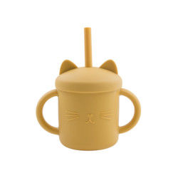 Cấp thực phẩm Cốc silicon dành cho trẻ mới biết đi Thân thiện với môi trường Mèo con Phong cách động vật