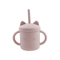 Cấp thực phẩm Cốc silicon dành cho trẻ mới biết đi Thân thiện với môi trường Mèo con Phong cách động vật