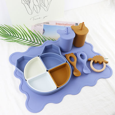 Leak Proof Soft silicon Kids Cup Cấp thực phẩm có nắp rơm OEM