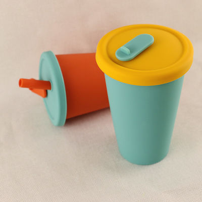 Travel Camp Cốc cà phê silicon có thể gập lại 350ml có nắp rơm