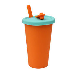 Travel Camp Cốc cà phê silicon có thể gập lại 350ml có nắp rơm