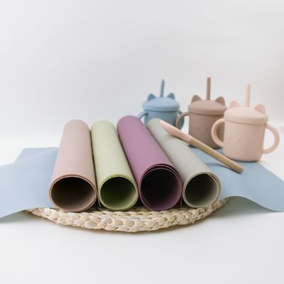 BPA Free Non Slip Kids silicon Placemat đầy màu sắc với logo tùy chỉnh bảng mat bàn mat