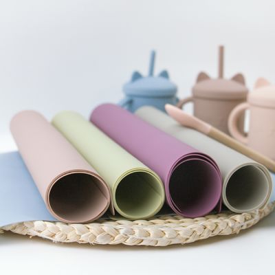 BPA Free Non Slip Kids silicon Placemat đầy màu sắc với logo tùy chỉnh bảng mat bàn mat