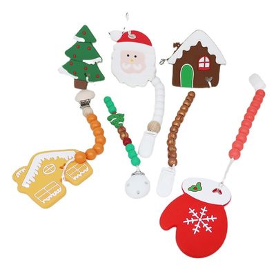 DIY silicon Christmas Tree Teether, Hạt cao su mềm an toàn khi mọc răng