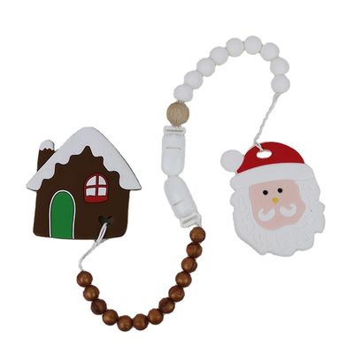 DIY silicon Christmas Tree Teether, Hạt cao su mềm an toàn khi mọc răng