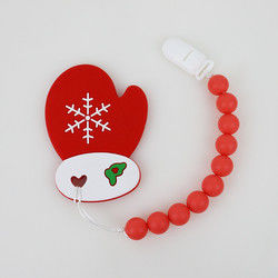 DIY silicon Christmas Tree Teether, Hạt cao su mềm an toàn khi mọc răng