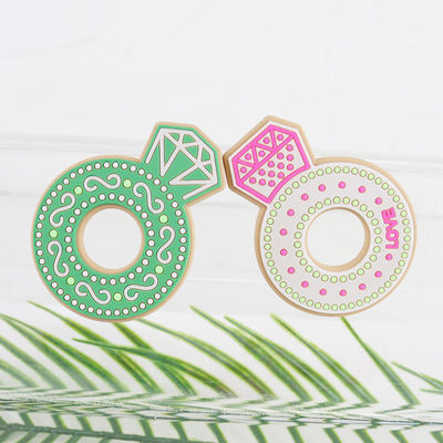 Phim hoạt hình Diamond silicon Baby Teether, Vòng mọc răng bằng silicon không độc hại