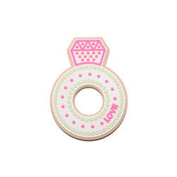 Phim hoạt hình Diamond silicon Baby Teether, Vòng mọc răng bằng silicon không độc hại