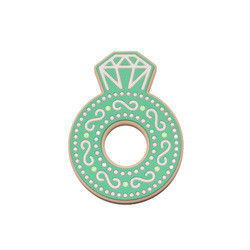Phim hoạt hình Diamond silicon Baby Teether, Vòng mọc răng bằng silicon không độc hại