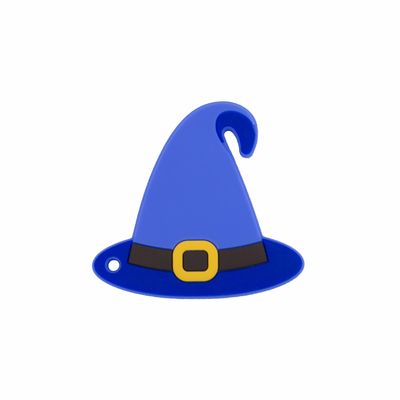 Mũ phù thủy Halloween silicon Teether, Candy Corn Halloween Mọc răng Đồ chơi
