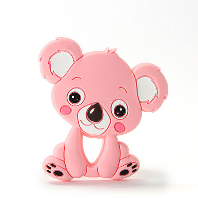 Animal Cat Kitten silicon Baby Teether Không chứa BPA cho trẻ mọc răng