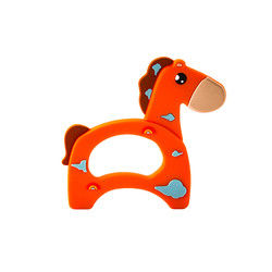Animal Cat Kitten silicon Baby Teether Không chứa BPA cho trẻ mọc răng