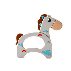 Animal Cat Kitten silicon Baby Teether Không chứa BPA cho trẻ mọc răng