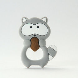Animal Cat Kitten silicon Baby Teether Không chứa BPA cho trẻ mọc răng