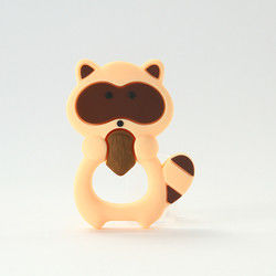 Animal Cat Kitten silicon Baby Teether Không chứa BPA cho trẻ mọc răng