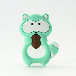 Animal Cat Kitten silicon Baby Teether Không chứa BPA cho trẻ mọc răng