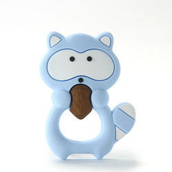 Animal Cat Kitten silicon Baby Teether Không chứa BPA cho trẻ mọc răng