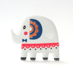 Animal Cat Kitten silicon Baby Teether Không chứa BPA cho trẻ mọc răng