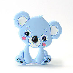 Animal Cat Kitten silicon Baby Teether Không chứa BPA cho trẻ mọc răng