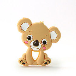 Animal Cat Kitten silicon Baby Teether Không chứa BPA cho trẻ mọc răng