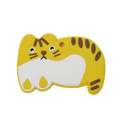 Animal Cat Kitten silicon Baby Teether Không chứa BPA cho trẻ mọc răng