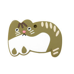 Animal Cat Kitten silicon Baby Teether Không chứa BPA cho trẻ mọc răng