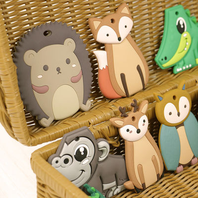 Logo tùy chỉnh silicon Baby Teether nhai với hình dạng con bò cáo
