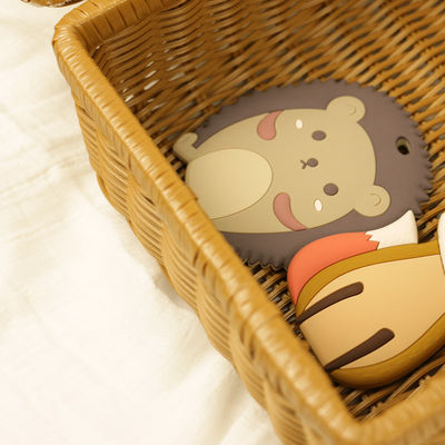 Logo tùy chỉnh silicon Baby Teether nhai với hình dạng con bò cáo