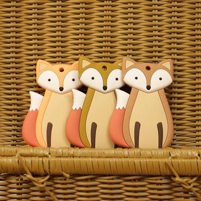 Logo tùy chỉnh silicon Baby Teether nhai với hình dạng con bò cáo