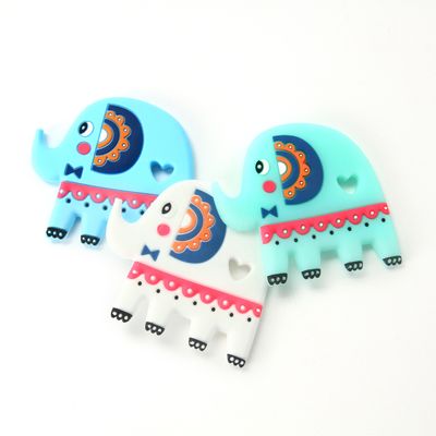 Voi thực phẩm cấp silicon Baby Teether BPA miễn phí với logo tùy chỉnh