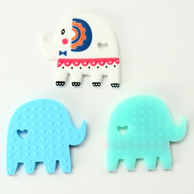 Voi thực phẩm cấp silicon Baby Teether BPA miễn phí với logo tùy chỉnh