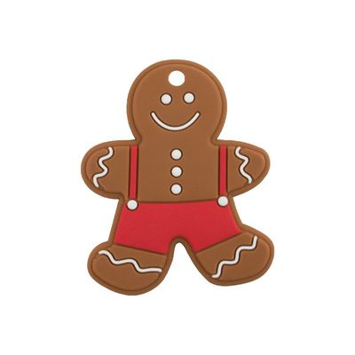 Christmas Gingerbread Man Soft silicon Sticker đầy màu sắc cho bé mọc răng