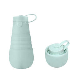 Chai nước uống bằng silicon có thể gập lại chống rò rỉ BPA Free cho du lịch cắm trại