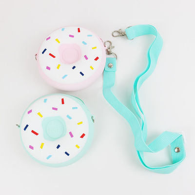 Donut Shape Túi đeo chéo silicon tùy chỉnh có khóa kéo OEM ODM