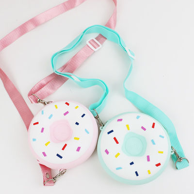 Donut Shape Túi đeo chéo silicon tùy chỉnh có khóa kéo OEM ODM