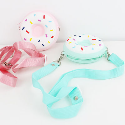Donut Shape Túi đeo chéo silicon tùy chỉnh có khóa kéo OEM ODM