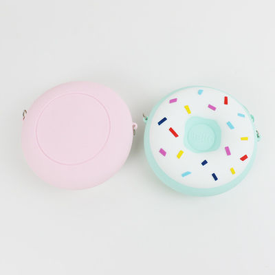 Donut Shape Túi đeo chéo silicon tùy chỉnh có khóa kéo OEM ODM