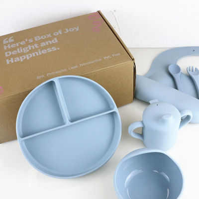 Bán buôn Baby Geschirr Led Cai sữa Yếm Silicone Thìa Muỗng Muỗng Bát Tấm Silicone Cho Bé Bộ Đồ Ăn Sản Phẩm