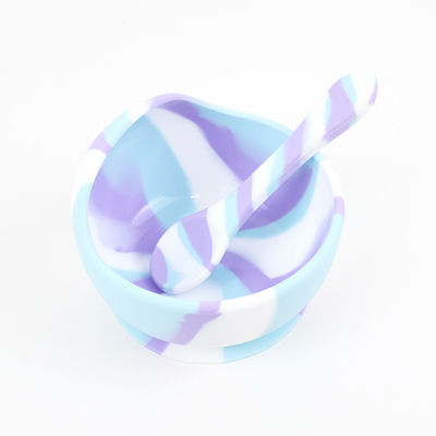 Bộ đồ ăn bằng silicon an toàn không thể phá vỡ cho trẻ em đang ăn