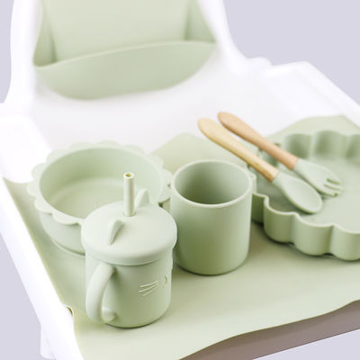 1 Bộ 8 Cái Bộ Ăn Bằng Silicon Cho Bé Màu Pantone Bền Vững