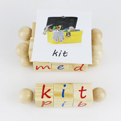 Bảng chữ cái cho trẻ em đồ chơi bằng gỗ khối cho dạy mẫu giáo Montessori