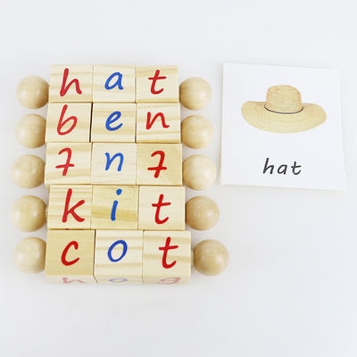 Bảng chữ cái cho trẻ em đồ chơi bằng gỗ khối cho dạy mẫu giáo Montessori