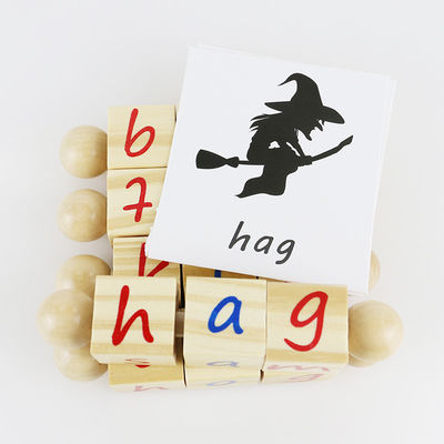 Bảng chữ cái cho trẻ em đồ chơi bằng gỗ khối cho dạy mẫu giáo Montessori