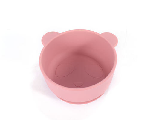 Hình ảnh hoạt hình dễ thương Desing Bear Panda hình dạng Baby Silicone Chén cho ăn Không có mùi vị Với tùy chỉnh Logo