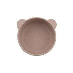 Hình ảnh hoạt hình dễ thương Desing Bear Panda hình dạng Baby Silicone Chén cho ăn Không có mùi vị Với tùy chỉnh Logo