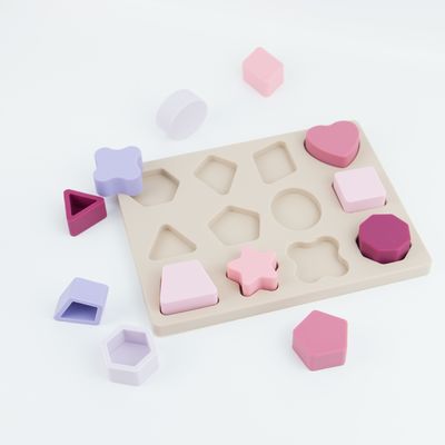 Câu đố bằng silicon hình dạng hình học Thân thiện với môi trường miễn phí BPA cho giáo dục trẻ em