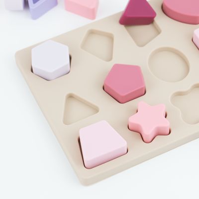 Câu đố bằng silicon hình dạng hình học Thân thiện với môi trường miễn phí BPA cho giáo dục trẻ em